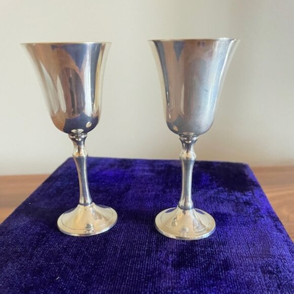 Vintage Silverware- Set of 6 Silverplated Liqueur Glasses - NEW - - Picture 5 of 9